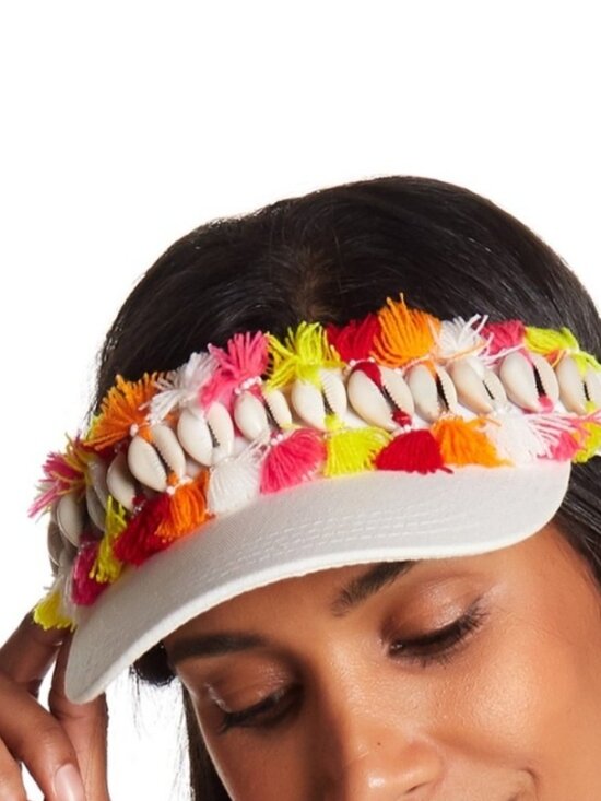 Steve Madden Accessories - Steve Madden NEW VISOR Seashell WHITE NWT Women's Gift!